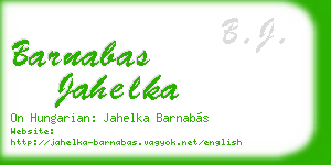 barnabas jahelka business card